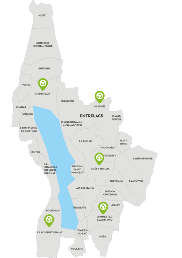 Cartographie des déchetteries du territoire